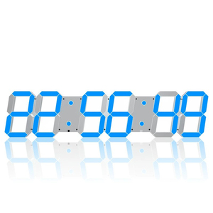 Đồng hồ treo tường câm 3D LED kỹ thuật số Đồng hồ báo thức văn phòng Dimmable hiển thị nhiệt độ nhà bếp nhà hiện đại đa chức năng đồng hồ treo tường - Product Image 2