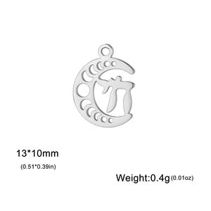 Pendentif Chai Lettre Hébraïque Vintage en Acier Inoxydable Lettre Chai Signe Charme Bijoux Accessoires <span class=keywords><strong>Fro</strong></span> Collier - Product Image 6