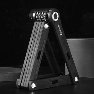 กุญแจล็อคจักรยานแบบพับได้ วัสดุโลหะผสมสังกะสี ป้องกันการโจรกรรม ความปลอดภัยสูง รหัสผ่านสี่หลัก สำหรับจักรยานไฟฟ้า แบบโซ่ - Product Image 6