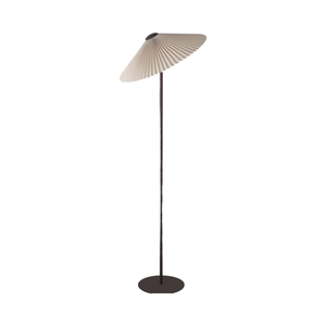 SIMIG Design semplice alta plissettata lampada da terra con paralume in tessuto marrone <span class=keywords><strong>per</strong></span> soggiorno camera da letto o ufficio uso domestico - Product Image 1