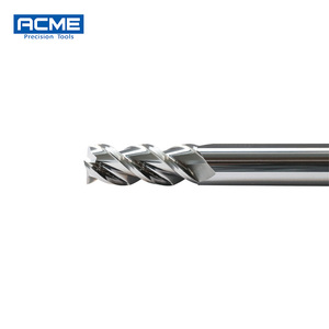Fraise à queue en carbure ACME Factory CNC pour aluminium, finition haute brillance, 3 cannelures - Product Image 4