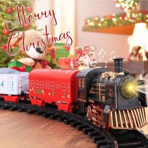 Locomotive à vapeur classique à piles avec fumée, lumières et sons, ensemble de jeu ferroviaire, jouets de train électrique - Product Image 5