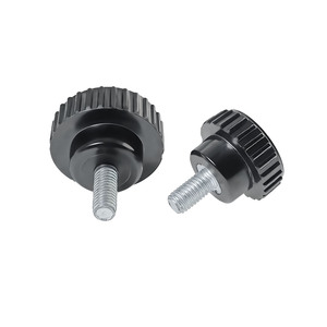 Vis de serrage réglable à molette en étoile en acier inoxydable à filetage mâle, avec poignée ronde en bakélite noire - Product Image 5
