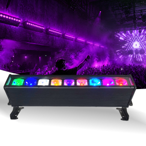 Barre de projecteur murale rechargeable 9 x 18W, autonomie de 4 heures, RGBWAUV 6-en-1, contrôle par pixels, application sans fil, IP65, <span class=keywords><strong>DJ</strong></span>, discothèque, scène - Product Image 1