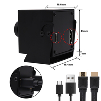 Cámara USB Pequeña ELP 2160P con Zoom Digital 2X, Cámara de Vigilancia CCTV IMX415, Video 4K, Webcam Ultra HD, 82 Grados, Baja Distorsión, Mini Cámara de Seguridad