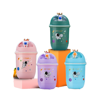 Vaso de Vidrio de Doble Capa con Diseño de Dibujos Animados, Antiderrames, Aislamiento Térmico, Tapa con Pajita Deportiva, Vaso de Agua Universal para Bebés y Niños - Product Image 1