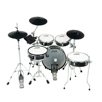 Batterie de percussions noire Jambaby pour enfants avec support métallique réglable