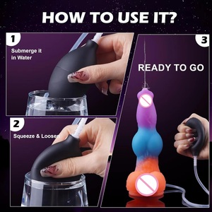 เครื่องสั่นแบบฉีดน้ำไฟฟ้ารูปทรงเอเลี่ยนเรืองแสงขนาด 9 นิ้ว 7 ระดับความถี่ พร้อมปุ่มควบคุมแบบปมคู่ - Product Image 2