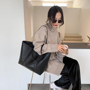 Sac fourre-tout pour femme de grande capacité au prix de gros le plus bas, sac à bandoulière unique en PU imperméable, sac de maman simple et tendance - Product Image 4