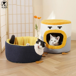 Pet <strong>Cat</strong> <strong>Bed</strong> Duck Cave House Closed <strong>Box</strong> Dual Use Puppy Kennel Foldable <strong>Cat</strong> Nest Soft <strong>Bed</strong> for <strong>Cats</strong> Dogs Kittens Villa Deep Sleep - Product Image 2