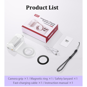 Tay cầm camera điện thoại từ tính có điều khiển từ xa chụp ảnh không dây cho điện thoại thông minh Android ABS + Hợp kim nhôm Model BQ16 - Product Image 6