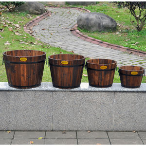 Карбонизированная Антикоррозийная деревянная квадратная Цветочная коробка Золотая кудзу настольная посадка цветы овощи зеленые растения Цветочный Горшок - Product Image 3