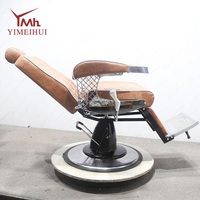 Fauteuil de Barbier Hydraulique Renforcé Robuste avec Détail Matelassé Diamant et Pivotant à 360 Degrés pour Salon et Espace de Vie