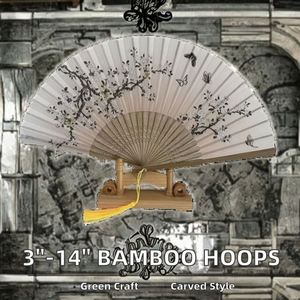 Abanicos de Bambú Satinados Estilo Japonés, Abanicos de Mano Ecológicos, Abanico Enmarcado para Bodas y Fiestas, Bolsa de Regalo, Decoración Art Deco para el Hogar, Pintados - Product Image 2