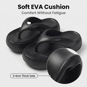 Sandalias de tacón alto para mujer, estilo flip-flop, antideslizantes, ecológicas, impermeables, para playa, interior/exterior - Product Image 4