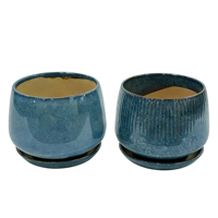 Pot à succulentes en céramique écologique classique, petits pots de jardinage pour la maison, pots de plantes personnalisés