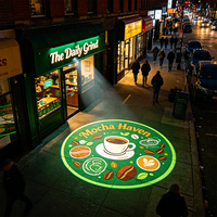 Projecteur de logo Gobo personnalisé gratuit, directement de l'usine, lampe LED extérieure étanche pour la publicité, idéal pour les enseignes de cafés et salons de thé