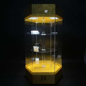 التجزئة مخزن مصباح ليد الاكريليك عرض سكين مجلس الوزراء 360 Roatting عبوة عرض أكريليك - Product Image 2