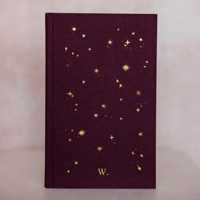 Carnet en tissu LABON Nuit étoilée céleste A5, couverture rigide en tissu avec feuille d'or, monogramme personnalisé, journal des constellations, cadeau