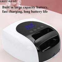Lampe de table portable à séchage rapide sans fil rechargeable 96W sans fil pour artiste d'art des ongles avec lampe UV personnalisée pour ongles