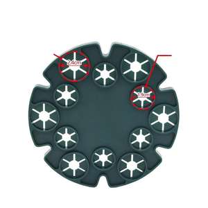 Pilar de flores de disco de bambú verde para MARCO DE pérgola de jardinería estante fijo para plantas con bandeja de tubería de acero recubierta de plástico forma de <span class=keywords><strong>piedra</strong></span> de azulejo - Product Image 1