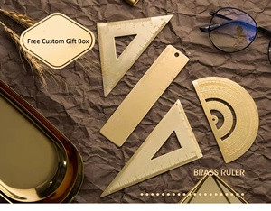 Juego de Reglas de Latón Multicolor para Dibujo, Escalímetro Triangular, Marca Chiwei, Hecho en Guangdong, No Magnético, Material de Papelería - Product Image 6