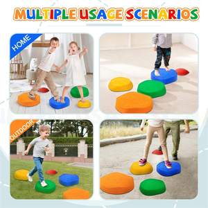 Dropshipping Shopify Fulfillment Agent Balance Stepping Stones & <b>Blocks</b> Sensory Autism Jumping Step Stones Made Durable <b>Plastic</b> - Product Image 5