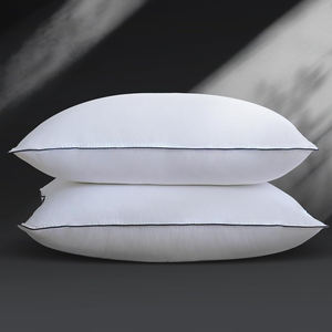 Coussins de <span class=keywords><strong>lit</strong></span> en duvet <span class=keywords><strong>d</strong></span>'oie de luxe, taille King, lot de <span class=keywords><strong>2</strong></span>, écologiques, 300 fils, housse amovible, conçus pour un sommeil profond, garnissage doux et soutien optimal - Product Image 1