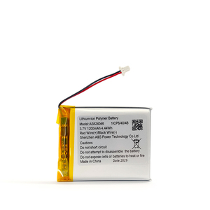 ליפו 624046 סוללת LCO 3.7V <span class=keywords><strong>1200mAh</strong></span> פולימר ליתיום-יון עם תעודות UL/CB/UN38.3
