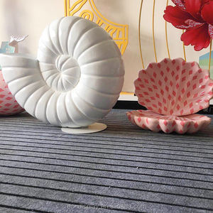 Esculturas de Conchas Marinas para Decoración de Fiestas, Exhibición en Escaparates, Adornos de Fibra de Vidrio con Forma de Almeja, Manualidades Decorativas - Product Image 6