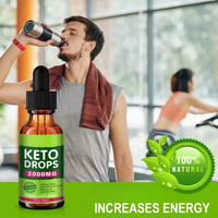 Aeglewell OEM Private Label Pure Liquid BHB Keto Drops Exogenous Ketones Burner Keto Drops pour hommes et femmes