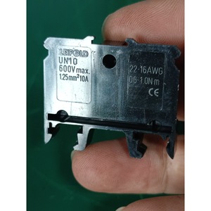 Bloc de bornes à montage sur rail UN10L en acier au carbone fixe, emballage individuel - Product Image 2
