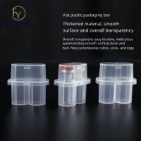 Boîte de rangement en plastique transparent PP rectangulaire pour flacons de vaccin de 3 à 20 ml, personnalisable en gros, pour petits flacons, étui pour peptides, Guangdong