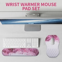 Tapis de bureau pour clavier PORON New Star antidérapant, ensemble de tapis de souris de jeu personnalisé avec repose-poignets en mousse à mémoire de forme, en stock