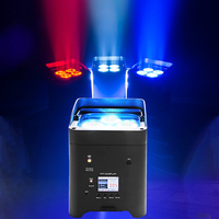 6x18W RGBWAUV batterie sans fil Uplight 108W lumière de scène pour DJ mariages DMX512 Mode de contrôle
