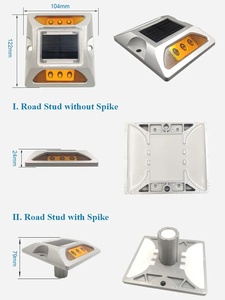 CCsyn सड़क सौर ऊर्जा ने अंधा प्रकाश ड्राइववे एल्यूमीनियम के नेतृत्व वाली सड़क स्टड बिल्ली आंख चमकाने वाली रोशनी सौर रोड स्टड कैट आंखों का दीपक - Product Image 2
