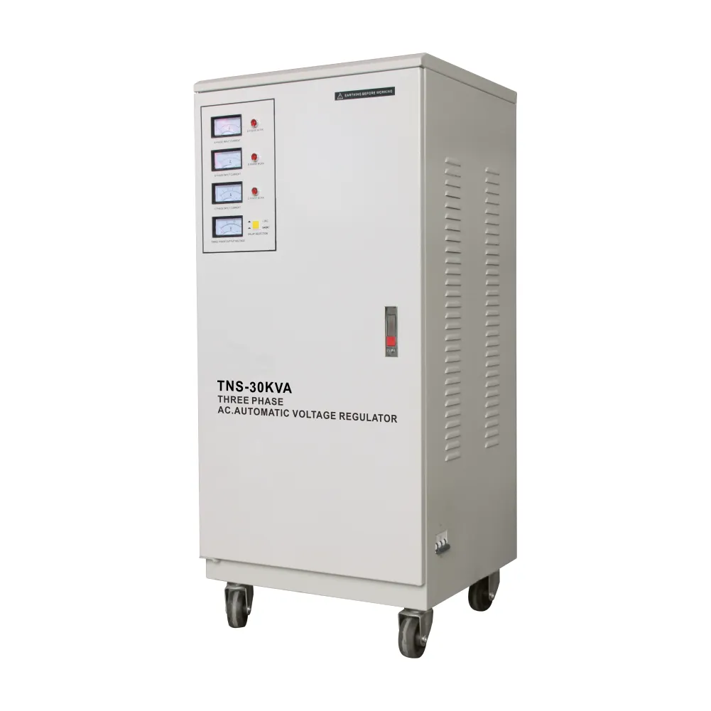 Hot Selling 3 Phase 30 KVA Automatic Servo Voltage Stabilizer Regulator TNS-30KVA Voltage Stabilizer