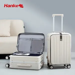 Hanke Designer bagagem OEM lado aberto carrinho de mão sacos de viagem rodas giratórias conjunto de malas leves valise de viagem