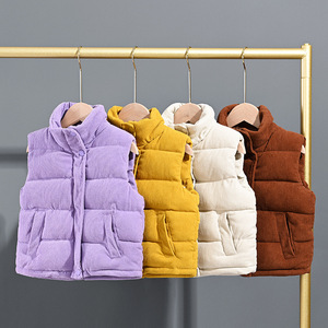 Wholesale Kids Warm Vest Winter Clothing Padded Waistcoat for <strong>Boys</strong> Girls Stand Collar Thickened Children Sleeveless Jacket - Product Image 2