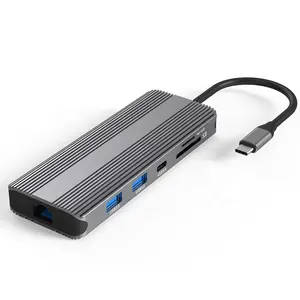 Miglior prezzo USB-C a 3.5mm adattatore Audio Docking Station USB 3.0 tipo c Ethernet Dcking HUB per Laptop