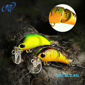 Leurre Articulé <span class=keywords><strong>Alpha</strong></span> 35mm <span class=keywords><strong>2</strong></span>.6g à <span class=keywords><strong>2</strong></span> Sections, Lame Large, Appât Artificiel Dur pour la Pêche à la Truite et à la Truite Arc-en-ciel - Product Image 1