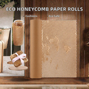 Rollos de Papel de Panal Biodegradables y 100% Reciclables de 80g/m² para Embalaje de Fotos, Velas y Protección Acolchada en Blanco, Rosa y Otros Colores - Product Image 2