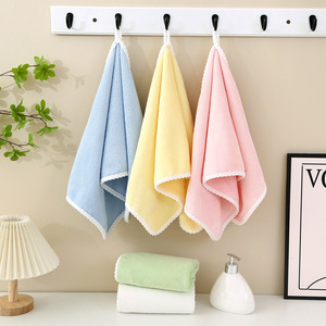 Serviette de bain en polaire corail 35x75cm 70x140cm Douce Hypoallergénique Rectangulaire Rose Jaune Vert Bleu Blanc Lavable en machine - Product Image 3