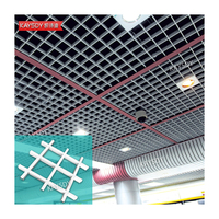 Precio de costo Material de construcción Techos artesonados Colgando Rejilla de techo de aluminio Techo falso para decoración de interiores