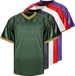 Camiseta Deportiva Unisex de Manga Corta con Cuello en V, Lisa, Personalizable, de Secado Rápido, de Spandex/Poliéster, Estilo Hip Hop - Product Image 4