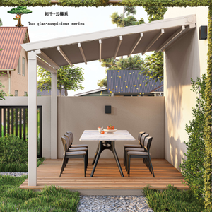 Structure <span class=keywords><strong>de</strong></span> pergola pliante en aluminium <span class=keywords><strong>de</strong></span> qualité commerciale, robuste, avec panneaux <span class=keywords><strong>de</strong></span> <span class=keywords><strong>toit</strong></span> en polycarbonate et pare-soleil réglable - Product Image 3