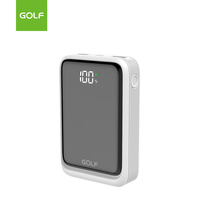 Chargeur mobile universel mince et portable en polymère, OEM, écran LCD, vente en gros, PD 20W, charge rapide, mini batterie externe 10000mAh, double USB