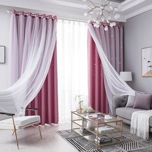 جديد بيع بالجملة أزياء وميض ستار توهج أنيق أسود من الكورتينيات الستار والستائر الحديثة الفاخرة مجرد ستارة التعتيم - Product Image 2