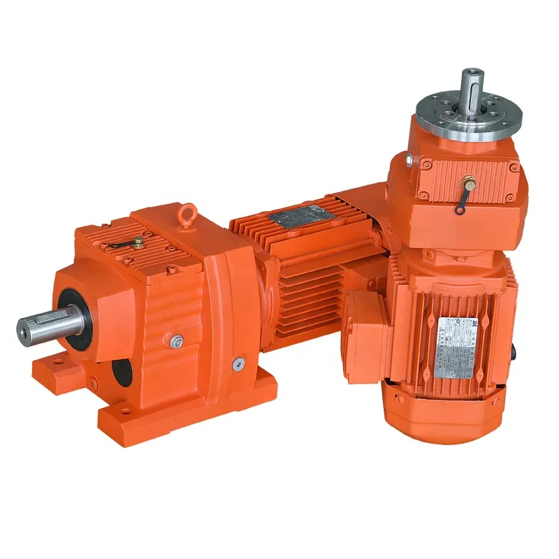 Helical Reductor Gearbox Motor, Pengurang Kecepatan 220V 380V 50HZ 60HZ AC Gigi Pengurang Kecepatan Motor Listrik