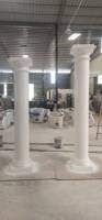 Vente directe usine : Colonne corinthienne en fibre de verre creuse, résistante à la corrosion, personnalisée, légère, pilier romain extérieur blanc pour villa